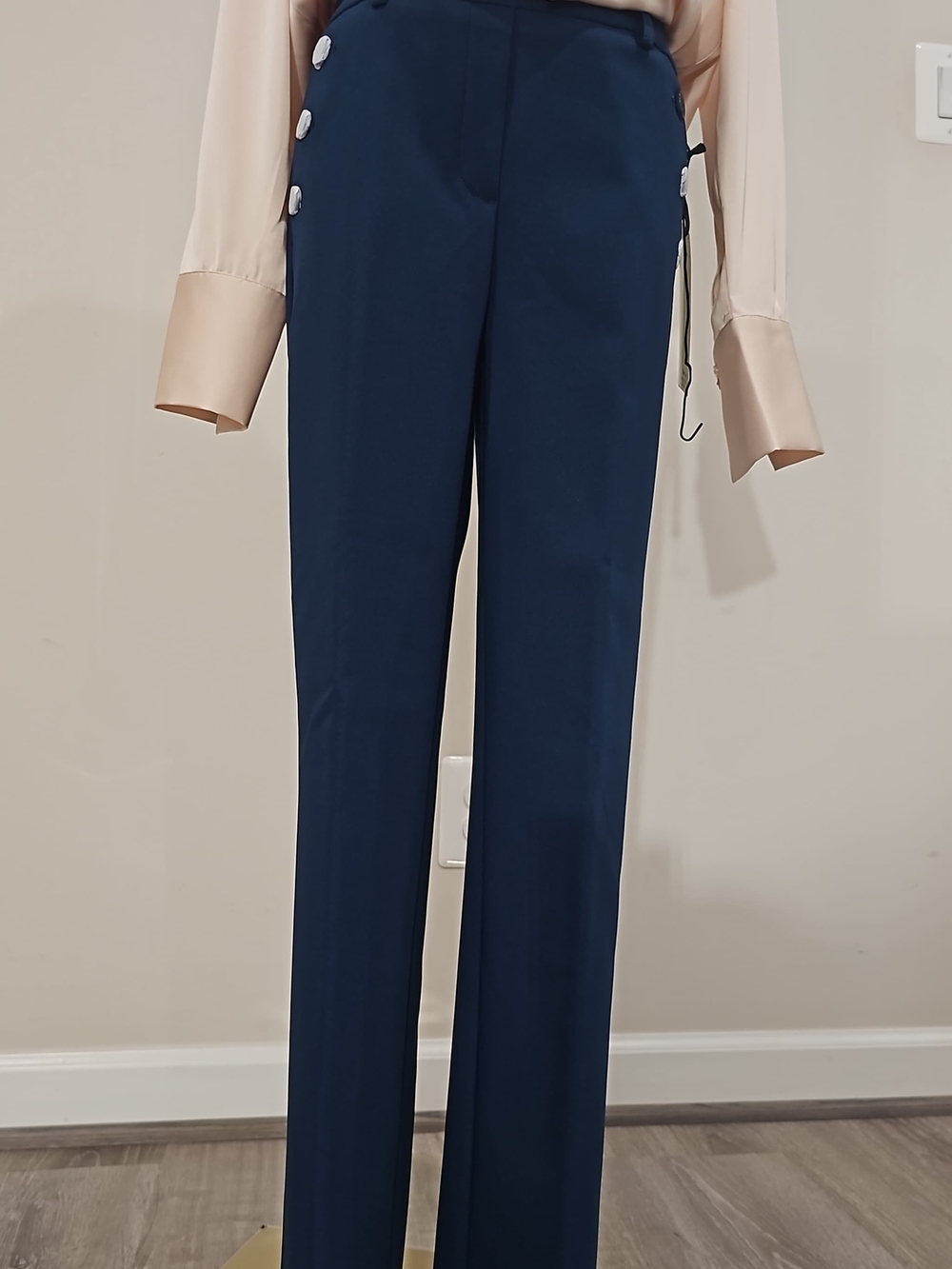Rachel Zoe Navy Blue Slim Leg Dress Pants High-Rise Size XS NWT